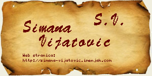 Simana Vijatović vizit kartica